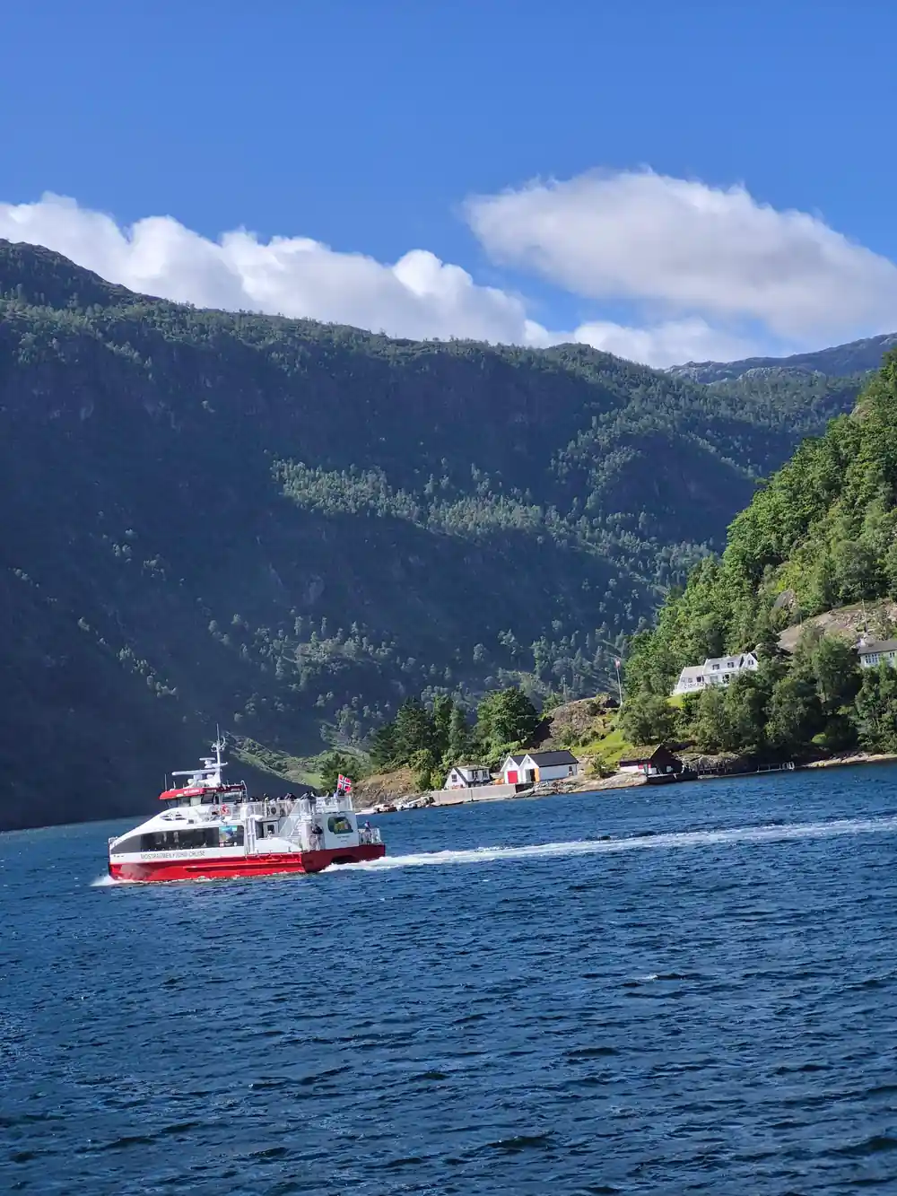 Another Rodne vessel passing along the shoreline